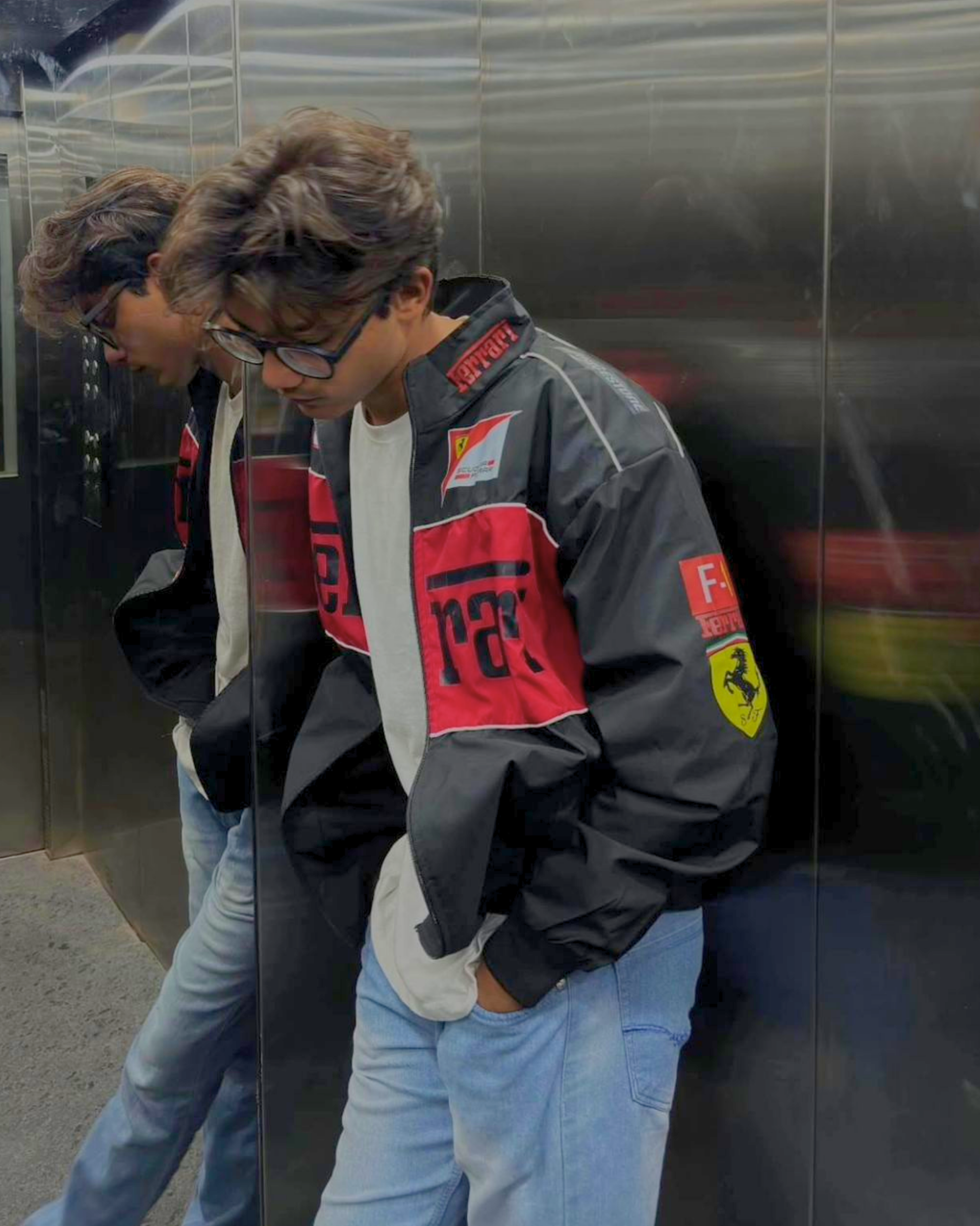 Black Ferrari print men