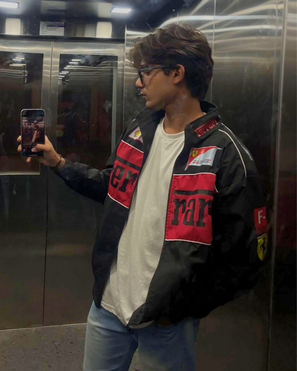Black Ferrari print men