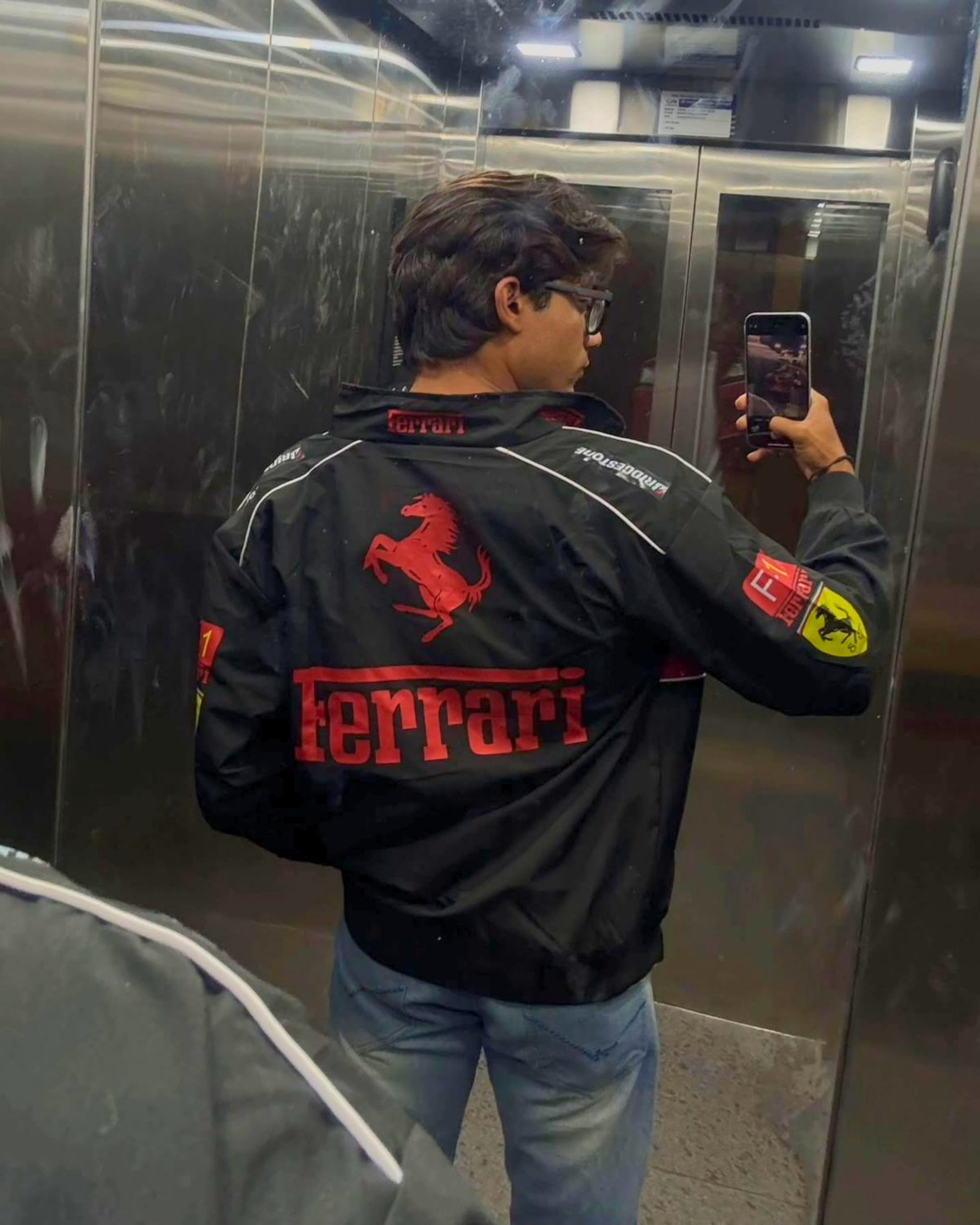 Black Ferrari print men