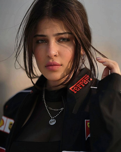 Black Ferrari print women