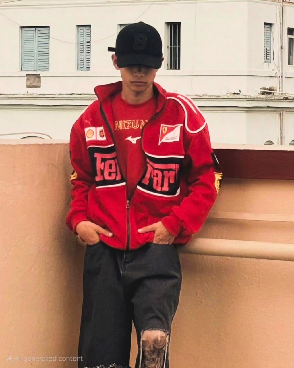 Red ferrari Print men
