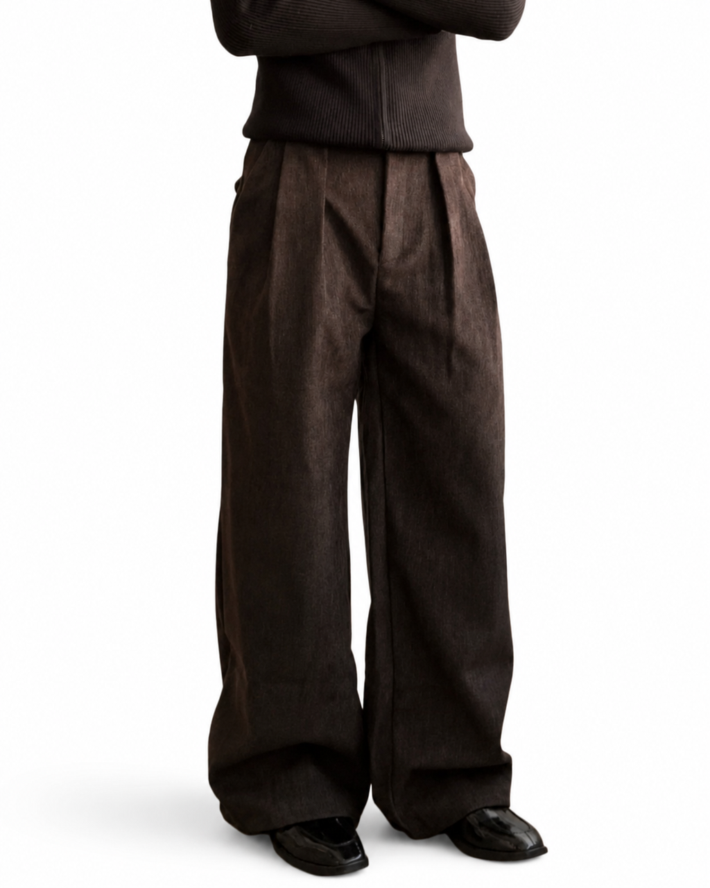Shadow Paisley Wide-Leg Trousers