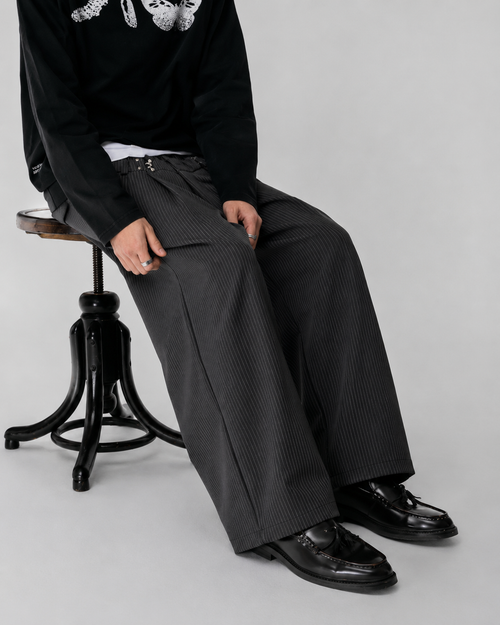Midnight Stripe Balloon Pants
