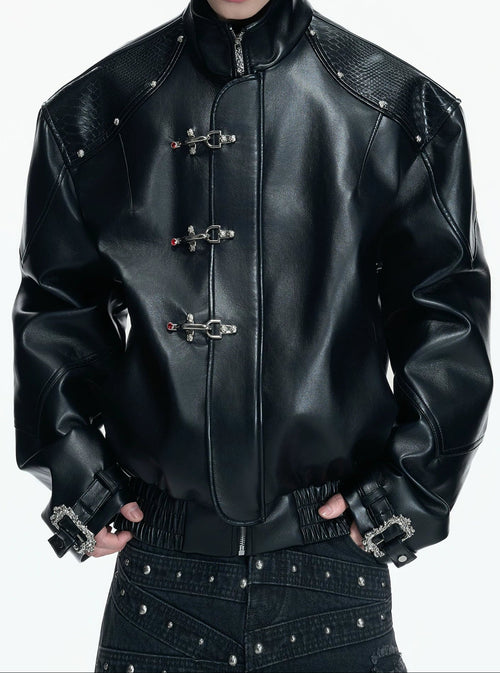 Crimson Rider Leather Jacket