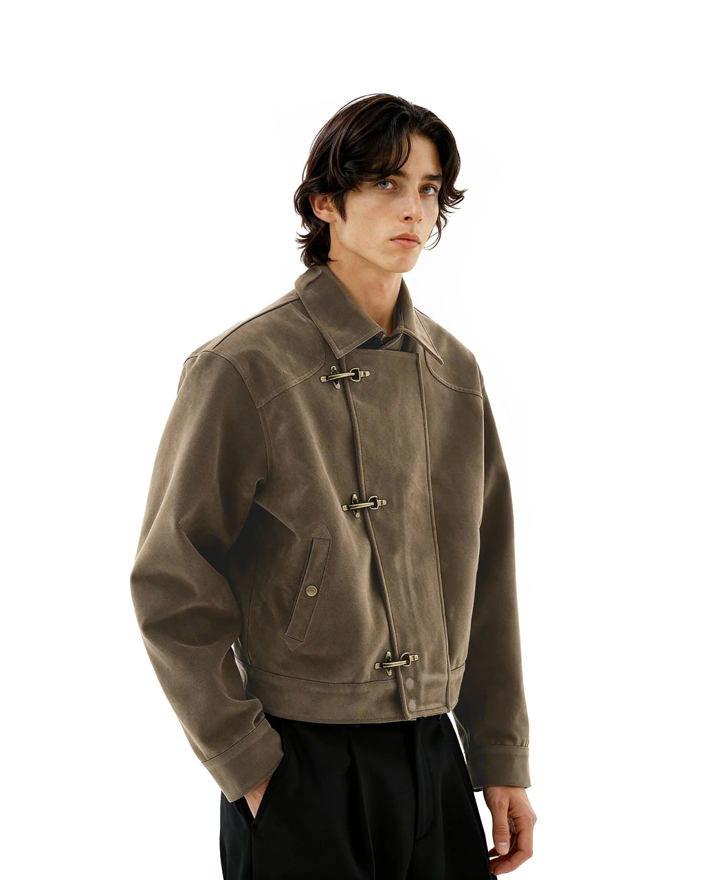 Nomad field Mid crop suede jacket