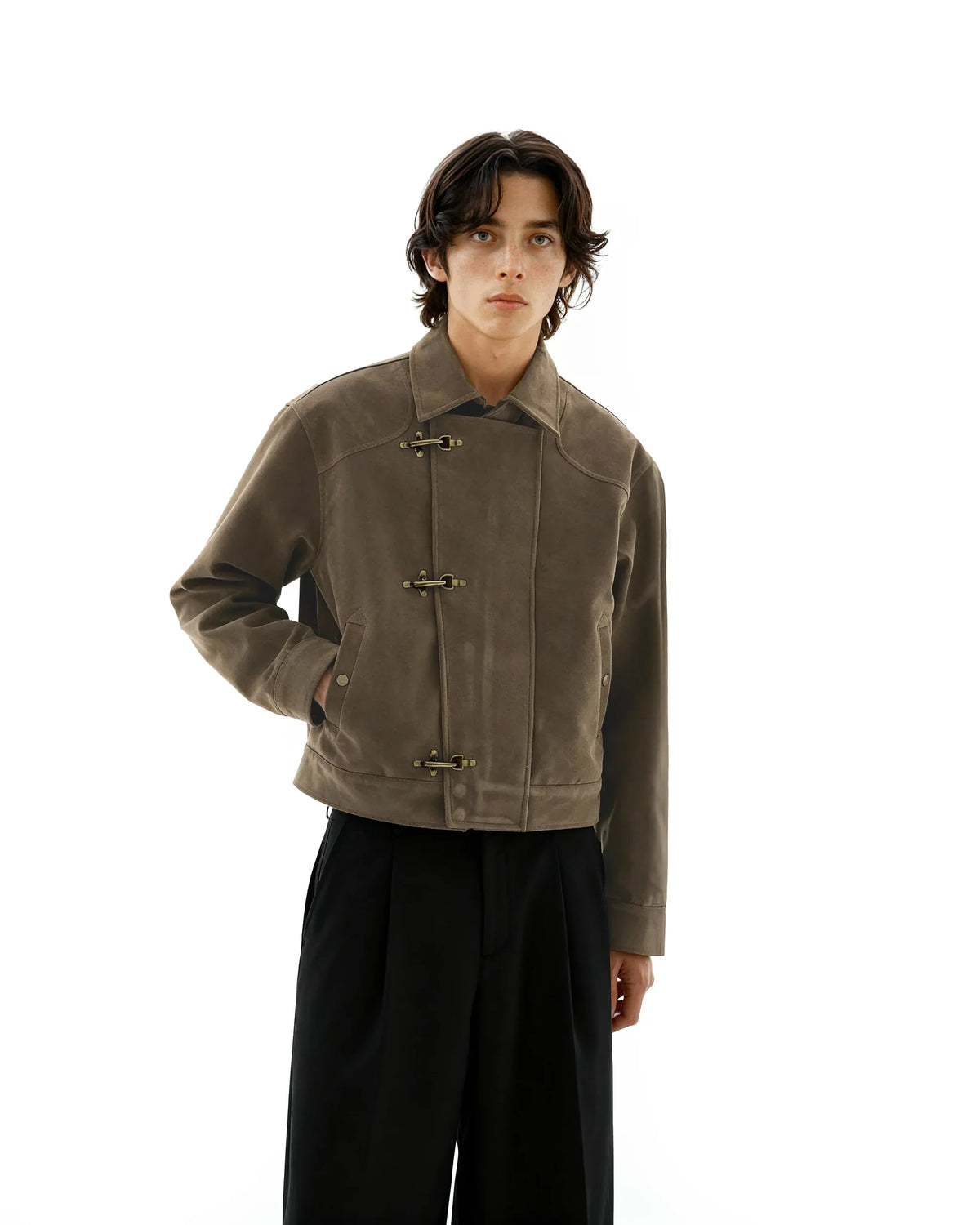 Nomad field Mid crop suede jacket