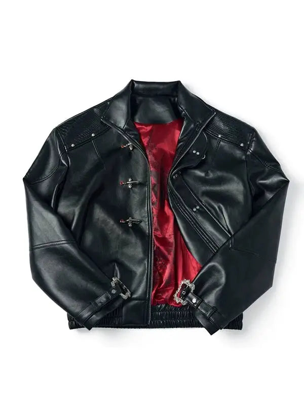 Crimson Rider Leather Jacket